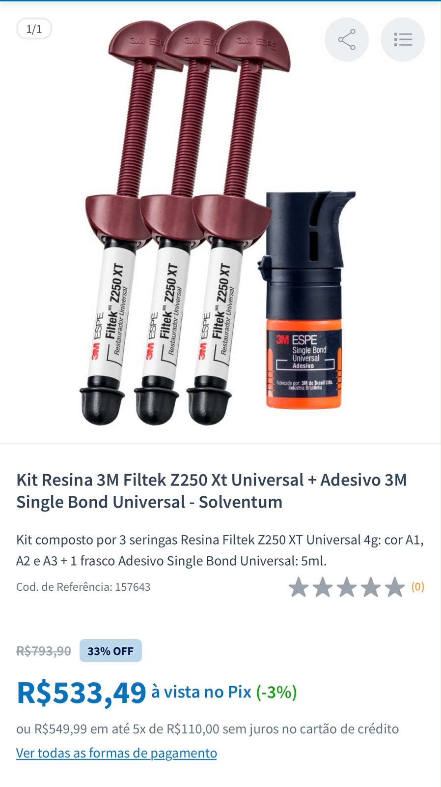 Kit odontológico
